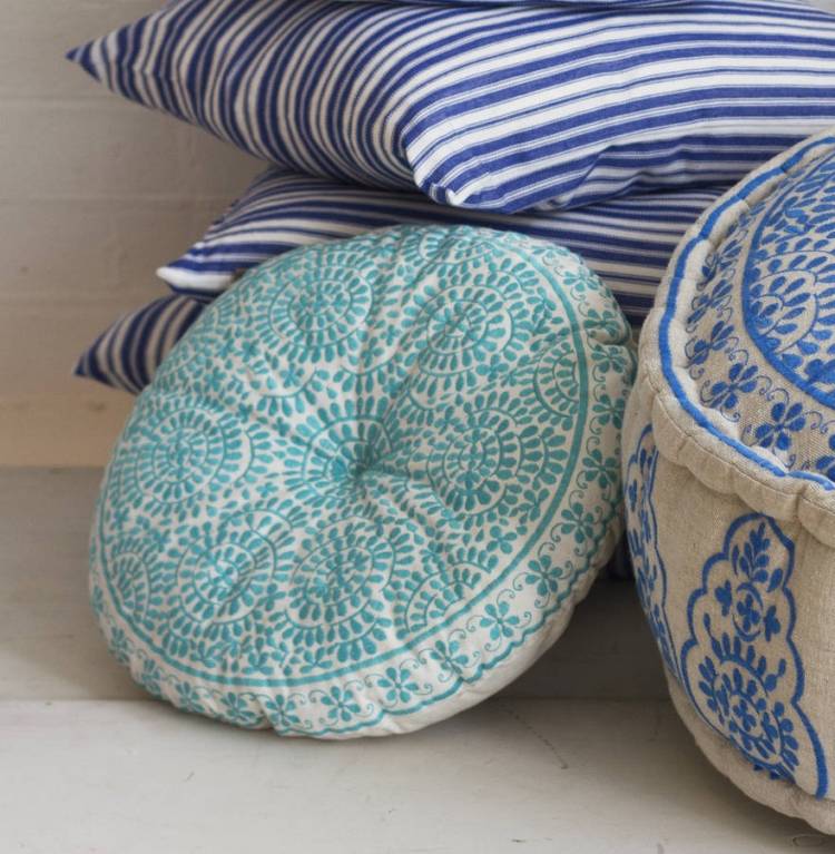 fler exotic cu perne de scaune marocane Pernele turcoaz -sala de zi-huse de perne-ornamente-perne de scaune-puf