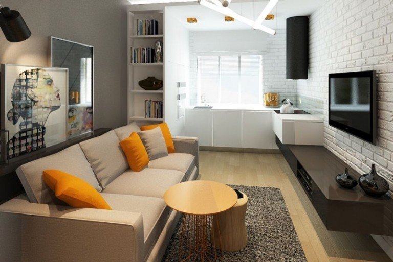 unitate de bucătărie alb pur, dulapuri fără mânere, hota neagră Wohnkueche-pur-white-u-shape-glass-splash-protection-modern-extractor-hot