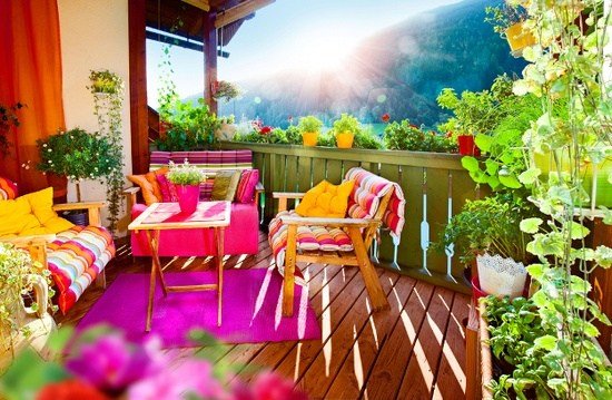 Idei de decor pentru balcon și terasă culori luminoase Idei de decor pentru balcon și terasă culori colorate