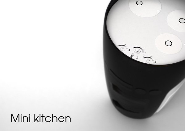 Proiect de proiect mini bucătărie totul într-un singur concept Mini proiect de prototip de bucătărie într-un singur concept