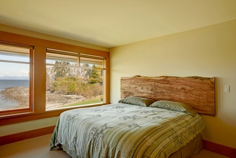 Tabel de pat rustic din lemn reciclat Pat pentru tăblie idei de felie de lemn rustic