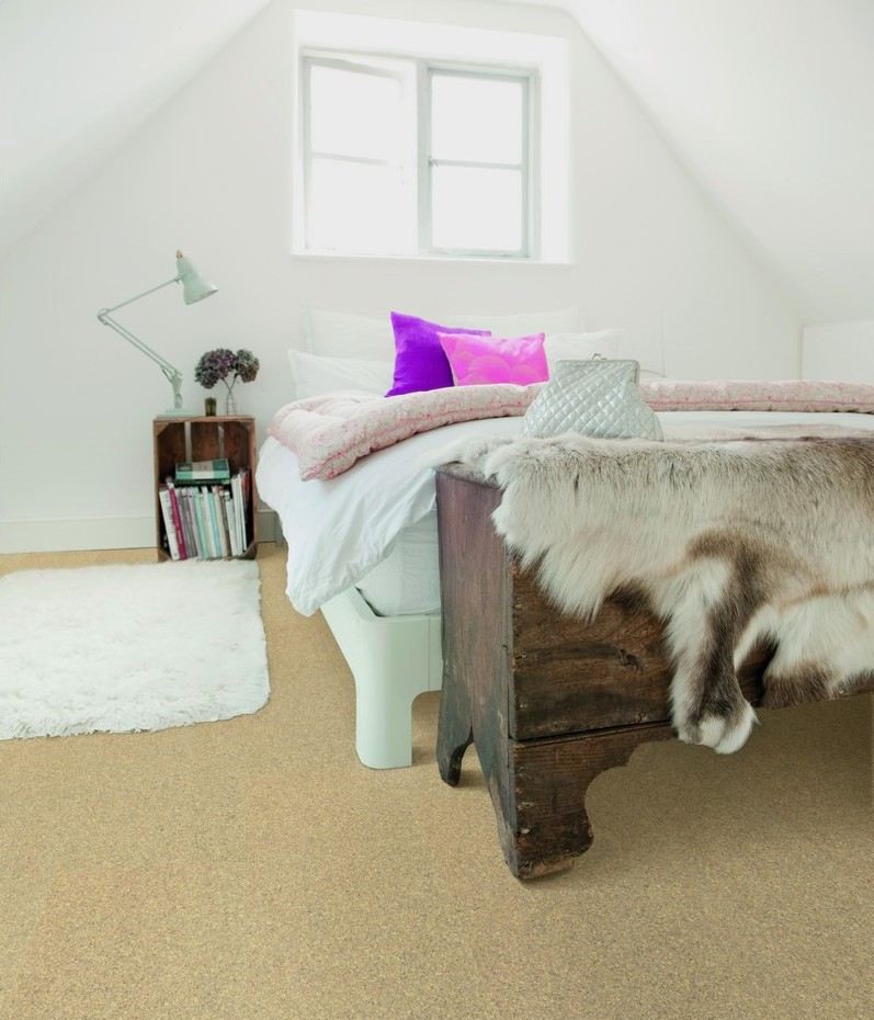 Mobilați dormitorul într-un mod rustic - în loc să puneți laminat cu plută Parchet din plută-așezare-dormitor-izolare fonică de impact-menținere-caldă