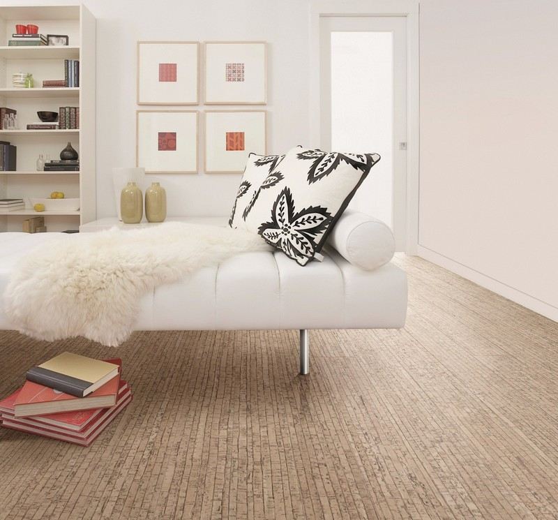 Așezarea pardoselii din plută - creați un spațiu de locuit modern cu gresie Așezarea podelei din plută sufragerie Idei de viață pat de zi șic scandinav