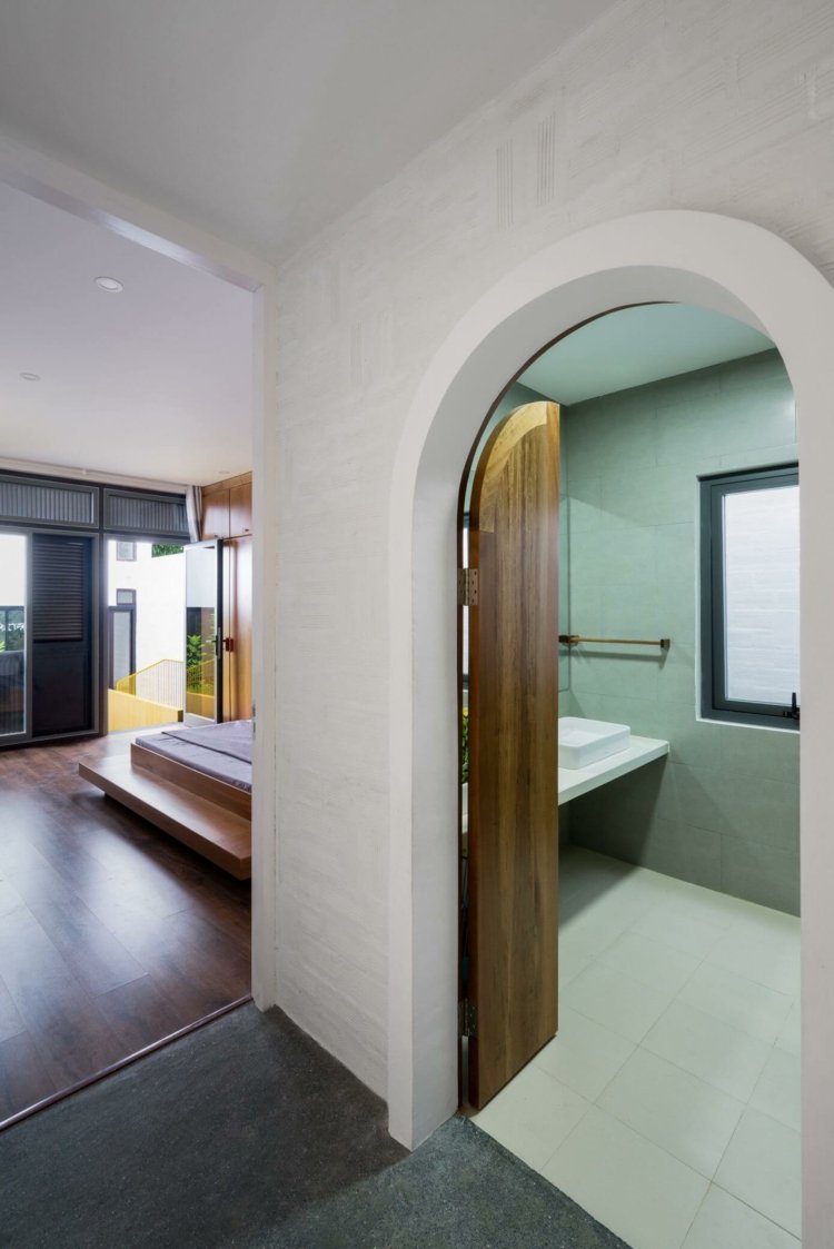 Proiectați ușile în mod creativ - un arc pentru baie design-perete-creativ-arc-ușă-baie-laminat-gresie-pardoseală