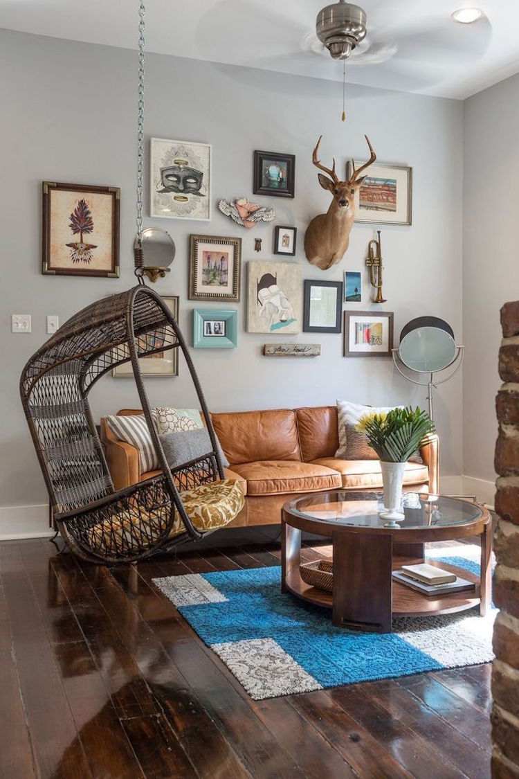 Design creativ al camerei de zi Design creativ de living - mobilier vintage