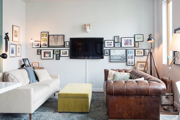 Design creativ al camerei de zi Design creativ de living - mobilier-imagine-perete