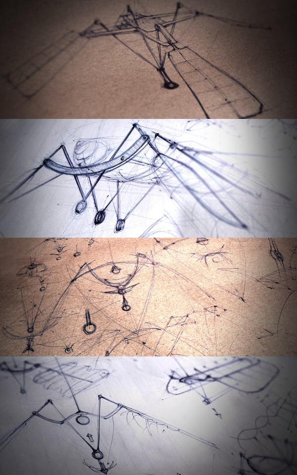 desene davinci ikarus lampă de designer inspirată de mit