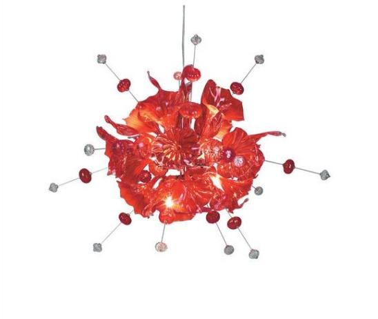 Sticlă lucioasă design roșu Bsweden Candelabru de sticlă Lustre design roșu Bsweden