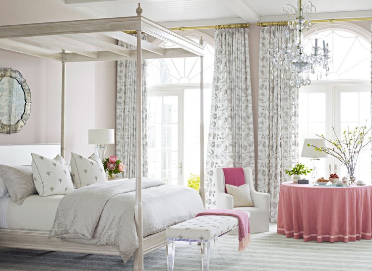 candelabru cristal vintage dormitor pat baldachin