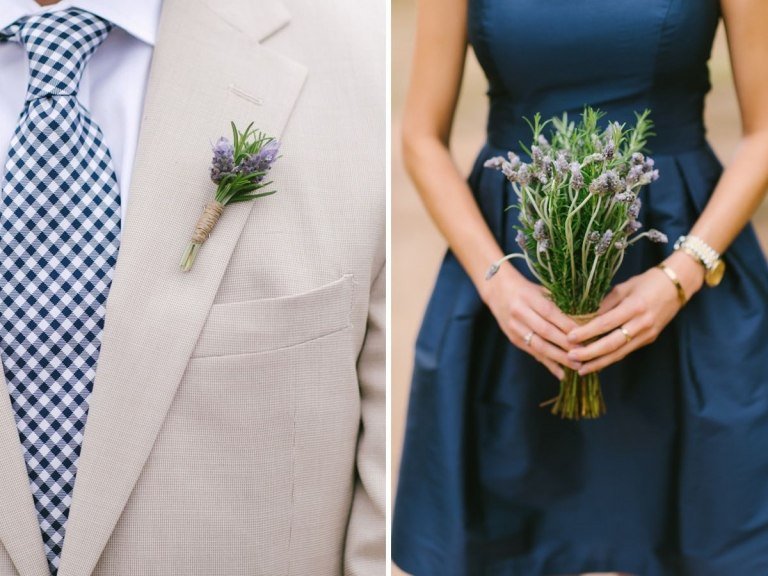 Ierburi ca un buchet decorativ de mireasă lavandă