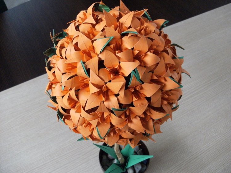 Kusudama Crini Portocaliu