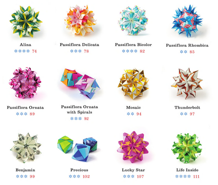 bile modulare de flori origami