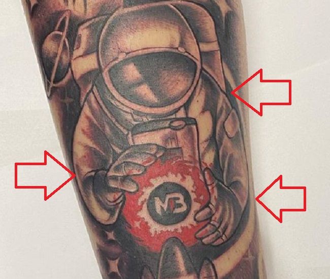 ラメロボール-宇宙飛行士のタトゥー