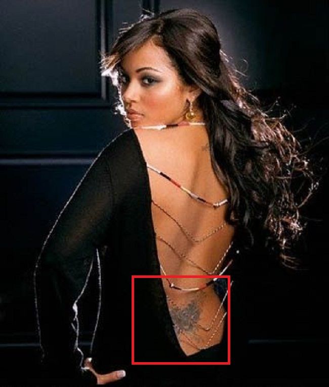 Tatouage bas du dos de Lauren London
