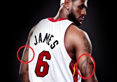 Tatouages LeBron L et J