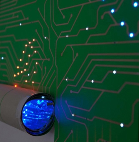 Design de perete cu iluminare încastrată cu LED Lămpi încastrate cu LED în design hi-tech