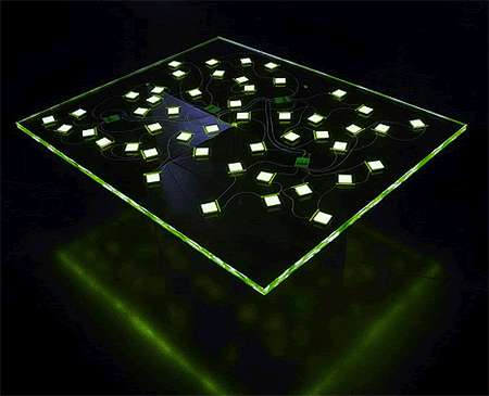 Masă cu LED-Ingo Maurer Design Proiectarea mesei cu iluminare LED