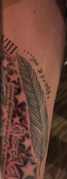 Tatuaggio di piume e stelle di Liam Payne