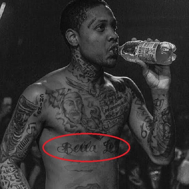 Tatuagem Lil durk-bella lolo