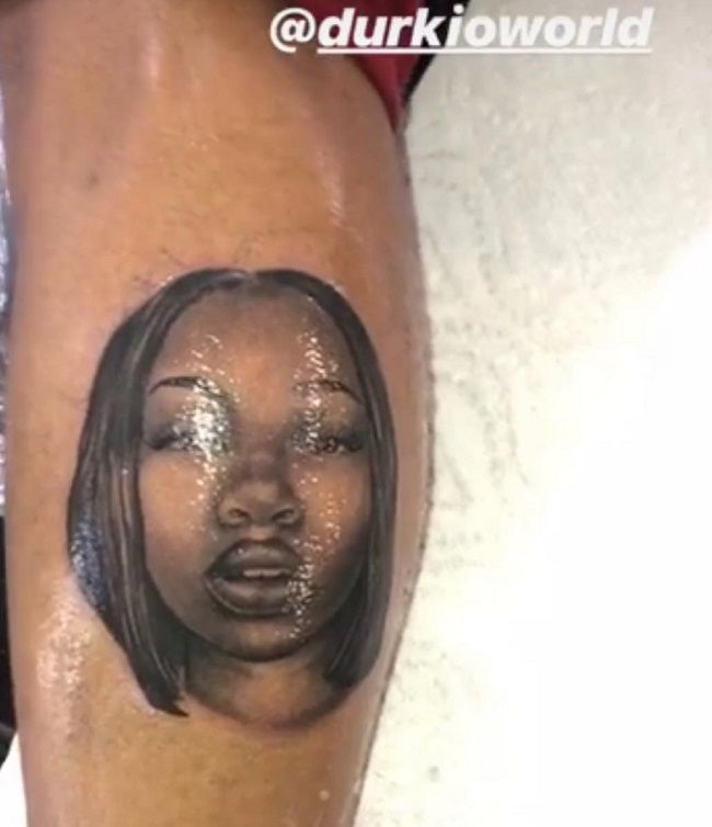 tatuagem de retrato lil durk-india royale