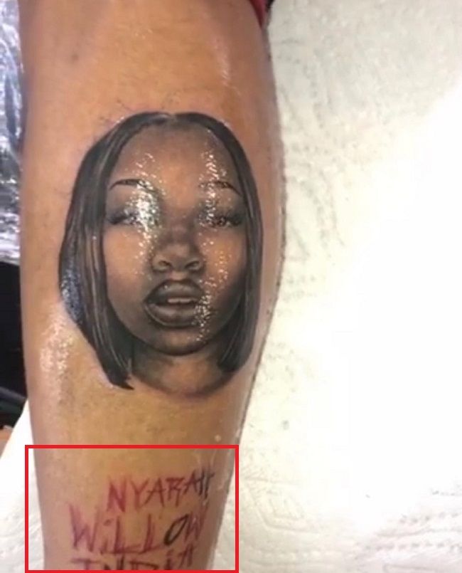 tatuagem de salgueiro índia lil durk-nyara