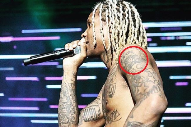 tatuagem de crânio de lil durk