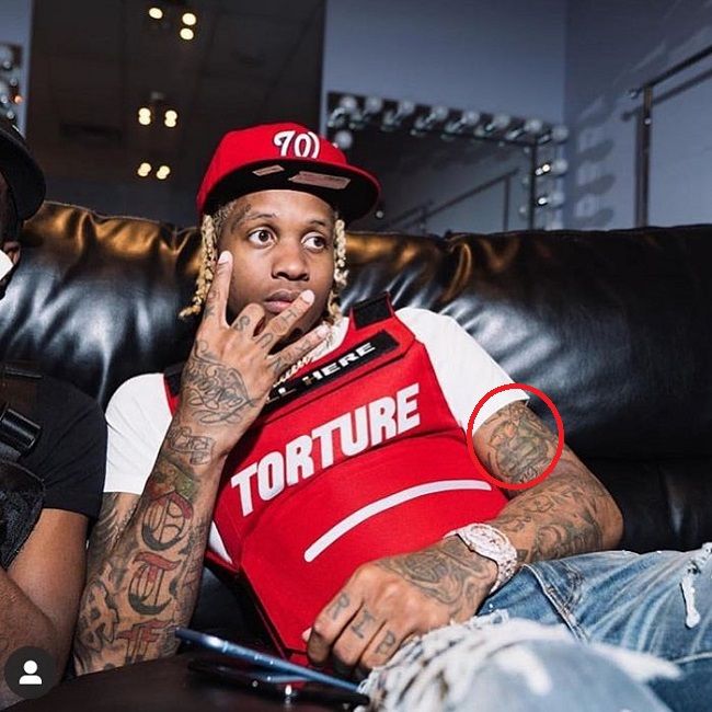 tatuagem de granada lil durk