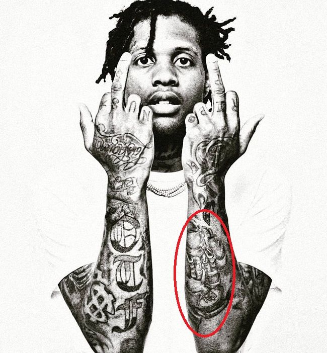 tatuagem não identificada de lil durk