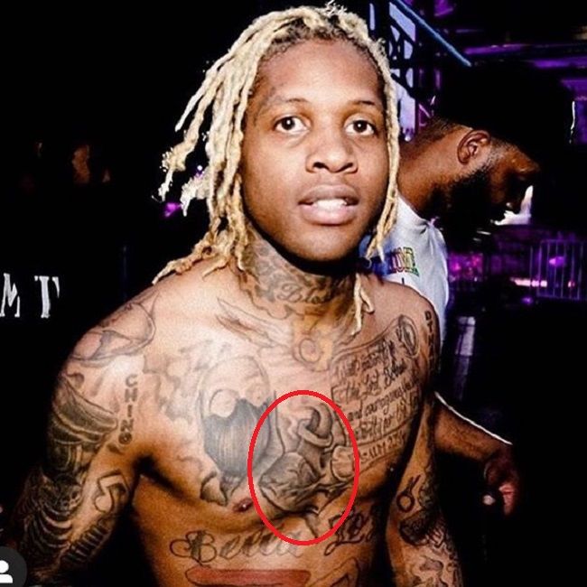 tatuagem de coração anatômica lil durk