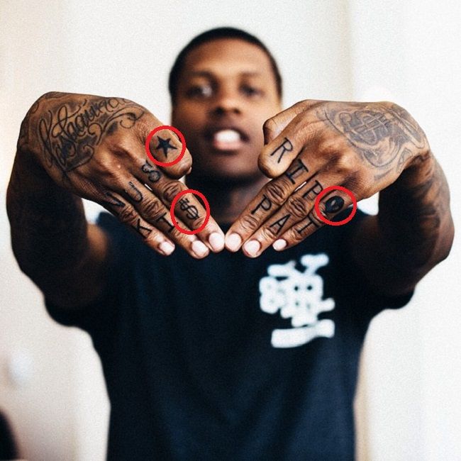 tatuagem de símbolos lil durk
