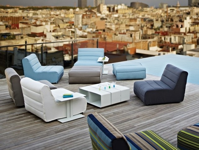 lounge grup de locuri diferite culori petrecere terasă pe acoperiș