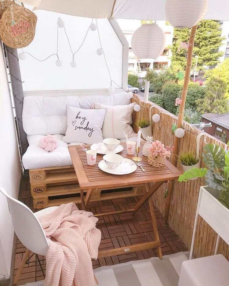 mic lounge colț balcon idei de design mobilier balcon tendințe