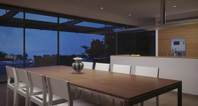 Scaune de masă din lemn față din sticlă design modern Față din sticlă design modern elegant