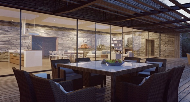 arhitectura moderna mobilier din ratan Mobilier din ratan scaune de masă de grădină