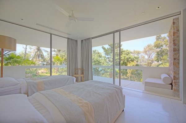 vilă de vacanță de lux cu arhitectură inovatoare uși de sticlă din Thailanda vilă de vacanță de lux cu arhitectură inovatoare în uși de sticlă din Thailanda