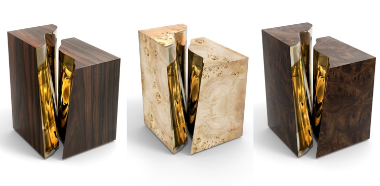 Masă laterală Lapiaz în diferite versiuni mobilier-de-lux-masuta-moderna-alama-diferite-versiuni