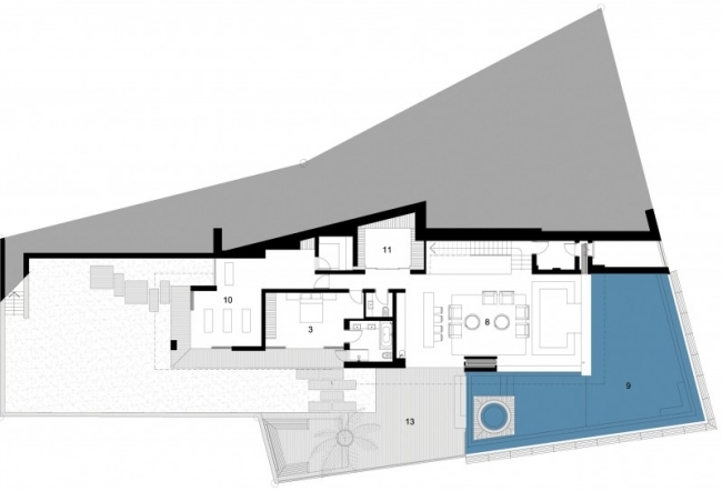 casa de lux pe deal, vedere la mare, planul etajului saota antoni