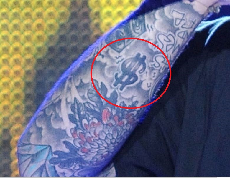 Tatuaggio simbolo del dollaro Mac Miller