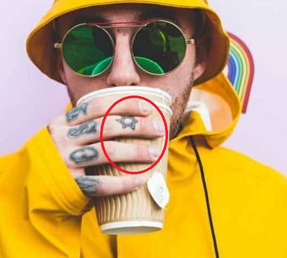 Mac Miller Star of David Tattoo