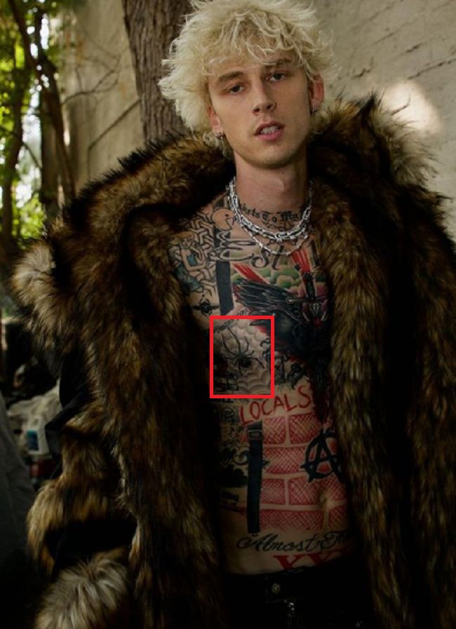 tatouage d'araignée de mitrailleuse