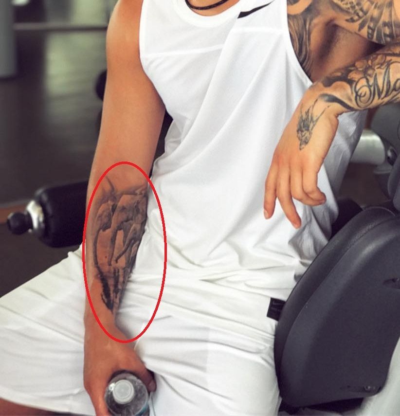 elefante con tatuaggi di ombre-maluma