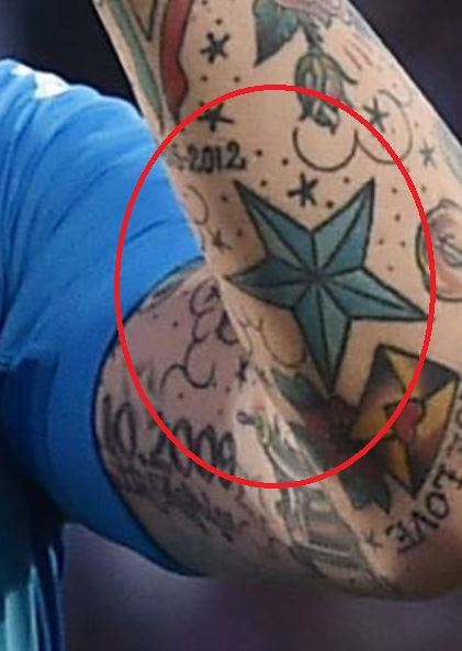 Marek stella blu tatuaggio