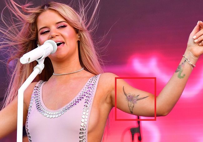Maren Morris-Bull Skull-Tattoo