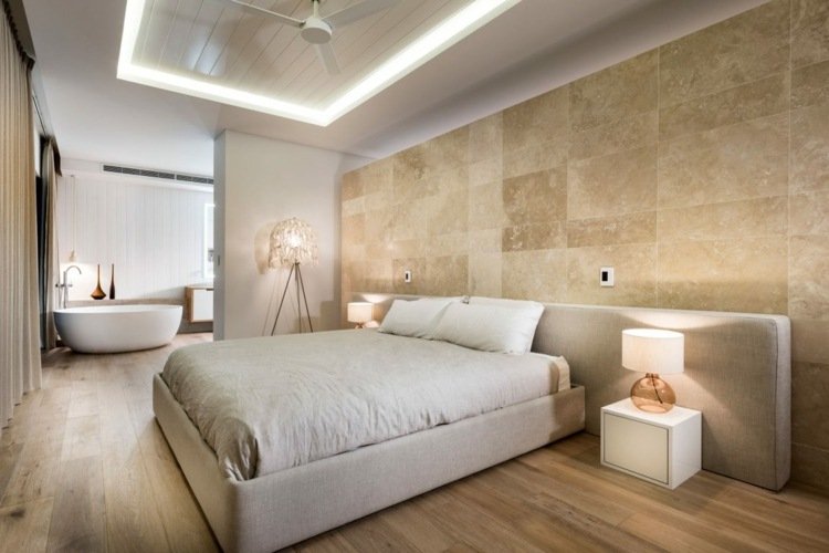 Idei de viață maritimă - dormitoare din piatră și lemn maritim-idei-de-viata-dormitor-accent perete-piatra-tigla-tavan-iluminat