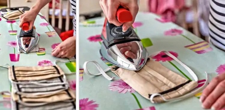 Dezinfectați masca și fierul la 80 de grade