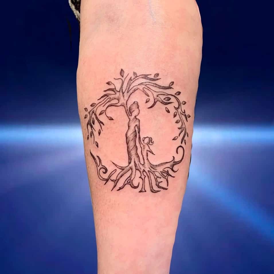 Tattoo drevo življenja mati-hči