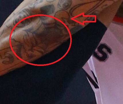 Mike Scott Spider Web in Pac Man Tattoo