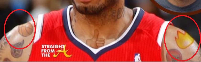 Mike Scott Basketball and Fire Smiley