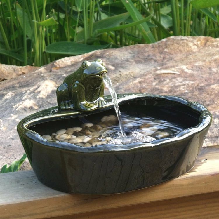 mini iaz pentru balcon figură broască fântână robinet robinete pietricele