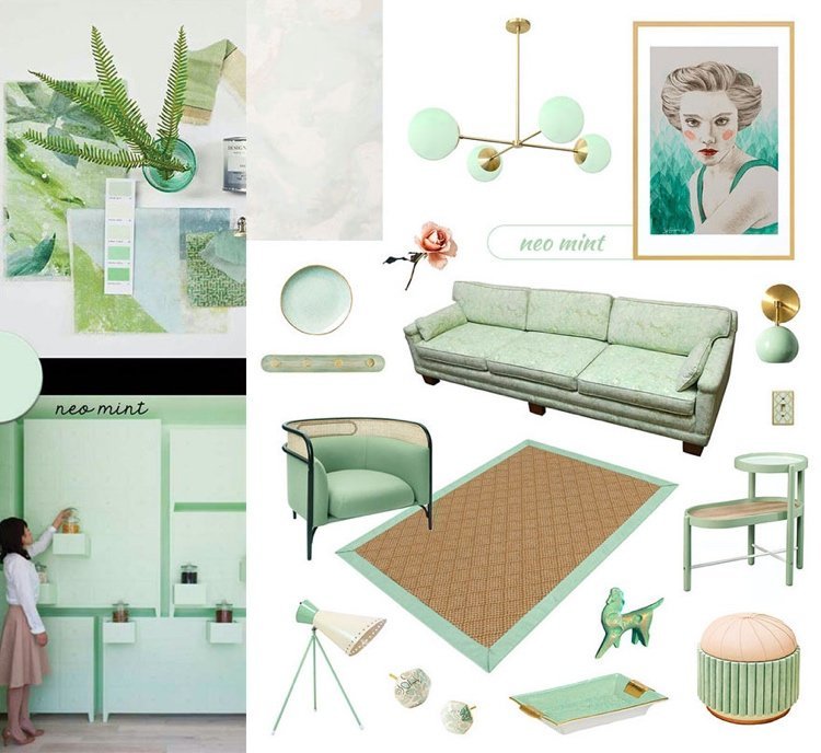Culoarea Mint în tendința 2020 este Neo Mint